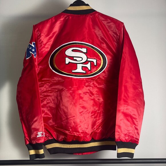Men's Starter Black Label San Francisco 49ers Jacket Size S or XL - Picture 2 of 2
